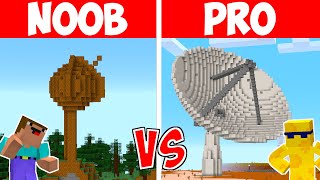 NOOB vs PRO  50000000 SATELLITE TOWER BUILD CHALLENGE Minecraft [upl. by Eiramyma750]