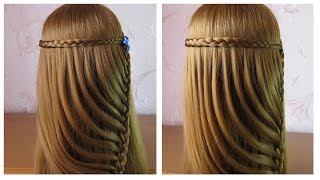 Tuto coiffure tresse facile ✿ Coiffure simple et rapide a faire soi memecheveux long [upl. by Airdnoed407]