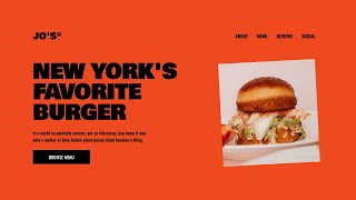 Day 95  100 Days Of Code  Burger Landing Page  Part 1  Header [upl. by Slavic]