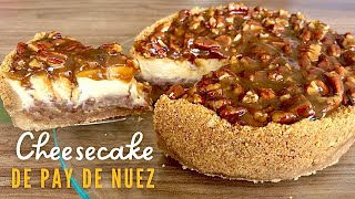 CHEESECAKE DE PAY DE NUEZ  PASTEL DE QUESO CREMOSO CON RELLENO DE NUEZ  POSTRES CON IXCHEL [upl. by Odidnac490]