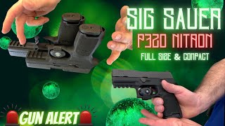 Sig Sauer P320 9MM Nitron Compact amp P320 Nitron Full Size  Academy Sports Quick Review [upl. by Euridice]