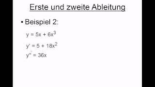 Erste  zweite Ableitung [upl. by Joyce]