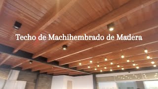 💹Techo Machihembrado de Madera 🏠Techos para Terrazas 😃Mira lo linda que quedó esta Terraza [upl. by Eyllib]