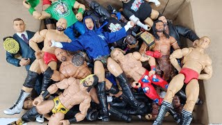 BIG BOX FULL OF CUSTOM WWE ACTION FIGURES [upl. by Punke]