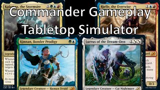 Kalamax vs Kinnan vs Lurrus vs Rielle Commander Gameplay  Tabletop Simulator [upl. by Dominik]