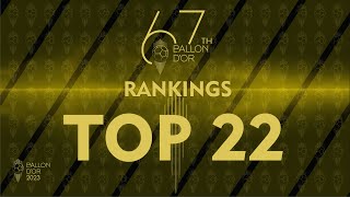 BALLON DOR 2023  TOP 22 RANKINGS  GREAT BATTLE OF THIS GENERATION [upl. by Alil735]