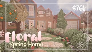 Roblox  Bloxburg Floral Spring Home  House Build [upl. by Varin]