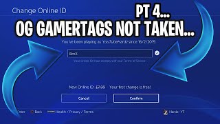 OG GAMERTAGS NOT TAKEN 2019 PART 4  XBOXPLAYSTATION [upl. by Kohl]