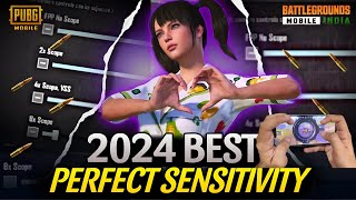 2024 NO RECOIL SENSITIVITY  ZERO RECOIL SENSITIVITY CODE  BGMI BEST SENSITIVITY SETTINGS [upl. by Aitret796]