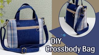 DIY Cara Membuat TasCrossbody BagTutorial amp Pattern [upl. by Airitac]