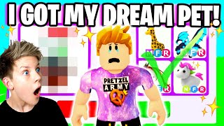 I GOT MY DREAM PET TRADING THIS Roblox Adopt Me Prezley [upl. by Alleda]