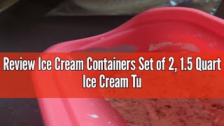 Review Ice Cream Containers Set of 2 15 Quart Ice Cream Tub Reusable Homemade Ice Cream Tubs with [upl. by Theone]