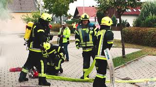 Großübung Brand Turnhalle Parkstetten Feuerwehr Parkstetten [upl. by Sawyere]