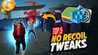 TOP 5 VIP NO RECOIL TWEAKS FREE FIRE II BEST TWEAKS FOR HEADSHOT II BLUESTACK NO RECOIL TWEAK [upl. by Currey]