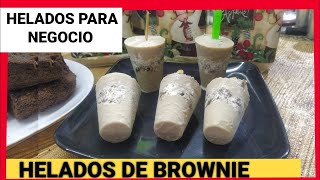 DELICIOSOS HELADOS CASEROS PARA NEGOCIO como preparar helados caseros de brownie para vender [upl. by Neret]