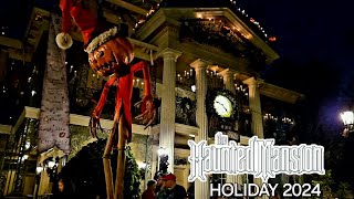 Haunted Mansion Holiday 2024 Ride POV  The Nightmare Before Christmas Overlay At Disneyland Park [upl. by Dedie]