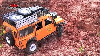 RC Land Rover Defender 110 Scale Camel Trophy landy Offroad Adventures [upl. by Kere195]