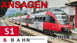 SBahn Vorarlberg Ansagen S1 Lindau HbfBludenz Chris Lohner ÖBB [upl. by Nol]