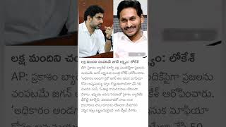 Nara Lokesh Comments on YS Jagan [upl. by Anilram556]