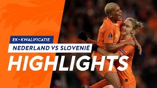 Highlights OranjeLeeuwinnen  Slovenië 12112019 EKkwalificatie [upl. by Trip]