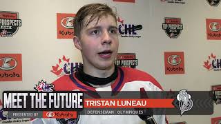 2022 Top Prospects Game  PostGame Interviews  Tristan Luneau [upl. by Ebeneser783]