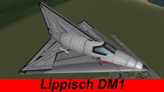 KSP Lippisch DM1 glider experimental plane STOCK [upl. by Nitsua78]