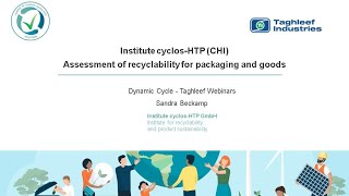 Assessment of Recyclability for Packaging and Goods  Institute Cyclos HTP  Dynamic Cycle Institute [upl. by Quartas]