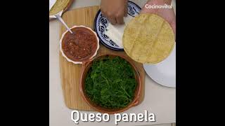 Receta de Tacos de quelites comida tradicional de México  Recetas mexicanas  Cocina Vital [upl. by Savell]