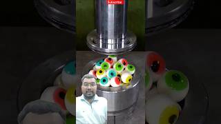 Crush Candy Eye With Hydraulic Press 🤯🤯🤯 crushing satisfying hydraulicpress candy crush [upl. by Sarad409]