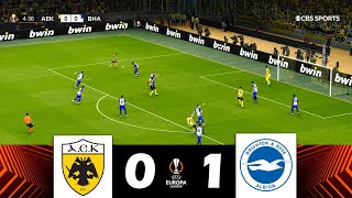 AEK Athens vs Brighton 01  UEFA Europa League 202324  Match Highlights [upl. by Chavey882]