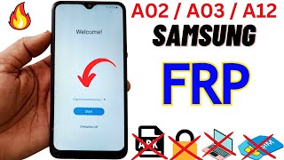 Samsung A02A03A12 Frp Bypass 2024  Google Account Remove  Fix Package Disabler Failed New Update [upl. by Marcell28]