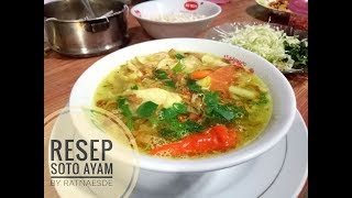 🔴 RESEP SOTO AYAM  INDONESIAN CHICKEN SOUP RECIPE [upl. by Hasty]