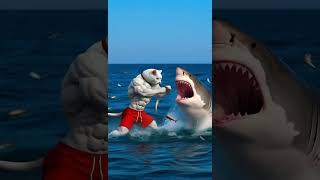 quot🐾 Kitten Overboard 🐱🚨 Brave Dad Cat Battles a Shark to Save His Little One 🦈💥catshorts cat sad [upl. by Ennahgiel886]