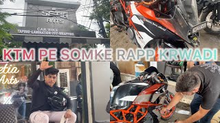 KTM390 somke rapp bike ka glossy locks 😍GurugaonWithhk YouTube [upl. by Kjersti177]