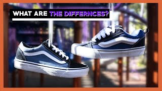 Vans Knu Skool And Vans Old Skool In Depth COMPARISON On Feet  Outfits [upl. by Adnyl]