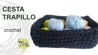 Tutorial Cesta Trapillo Crochet o Ganchillo XXL [upl. by Mcgraw482]