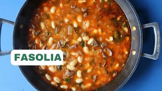 Lebanese Fasolia Recipe  White Bean Stew with Meat [upl. by Alleinnad]