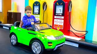 Funny Tema Ride on Power Wheels cars and Pretend Play with toys on the Park [upl. by Ainot]