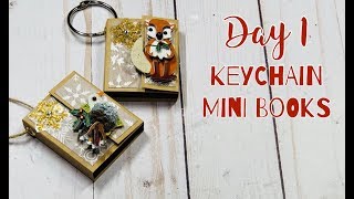 12 Days Of Christmas Day 1  KeychainOrnament Mini Book [upl. by Nyladnewg]