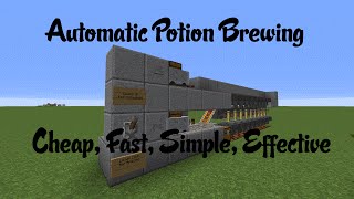 Minecraft Tutorial Cheap Fast Efficient Potion Brewing Machine [upl. by Ellenoj]