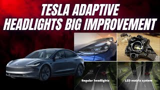 How Teslas NEW adaptive pixel matrix headlights work [upl. by Tosch]