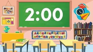 2 Minute Classroom Timer  Silent Countdown with Alarm [upl. by Ecirtaemed]