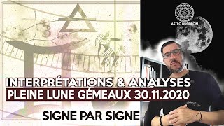 Pleine Lune Gémeaux du 30 novembre 2020  Analyse globale et interprétations signe par signe [upl. by Eliseo]