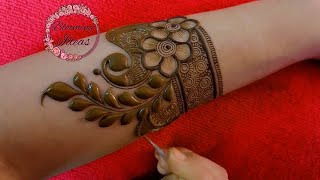 Back hand bridal mehndi design  Gorgeous mehndi design  Full hand mehndi design [upl. by Yetah]