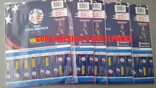 PANINI COPA AMERICA 2024 STICKER COLLECTION 5 MULTI PACKS [upl. by Arvy]