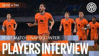 CALHANOGLU AND BARELLA  NAPOLI 03 INTER  PLAYERS INTERVIEW 🎙️⚫🔵 [upl. by Euqinamod]