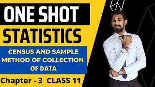 Census and Sample methods of collection of DATA  ONE SHOT  Class 11 [upl. by Eciral]