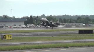 USAF 780473 F15C Landing Portland Airport PDX [upl. by Cudlip]