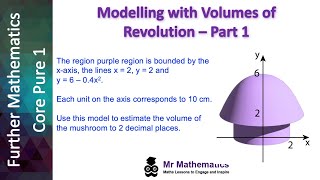 Modelling with Volumes of Revolution Part 1  Mr Mathematics [upl. by Ylsel]