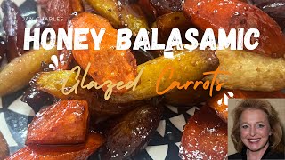 Honey Balsamic Glazed Carrots Recipe  Rich Sweet and Delicious Roast Carrots [upl. by Kirch]